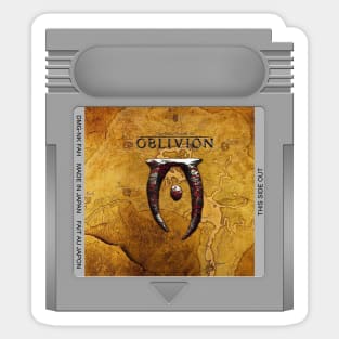 Oblivion Game Cartridge Sticker